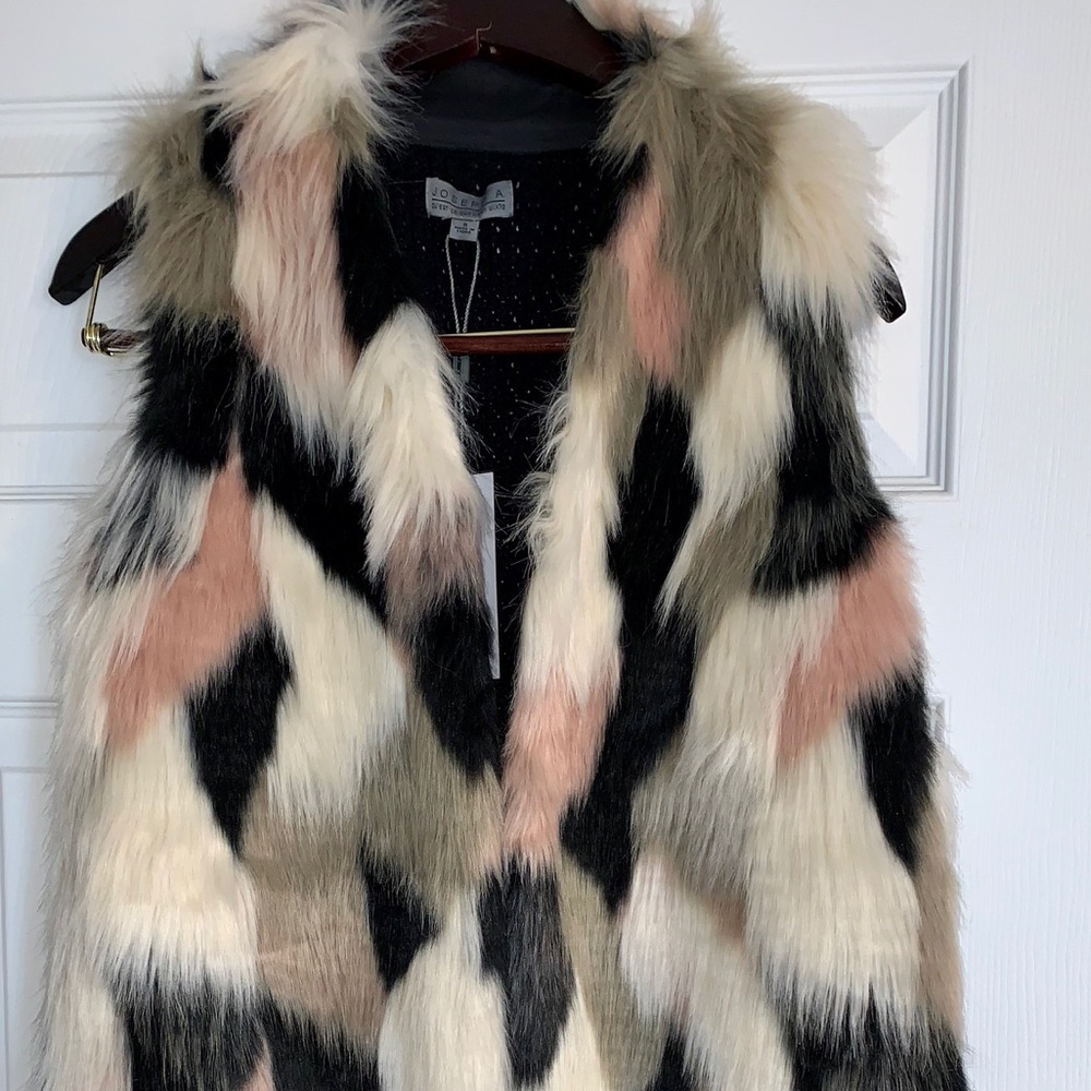 Joseph A. Faux Fur Vest